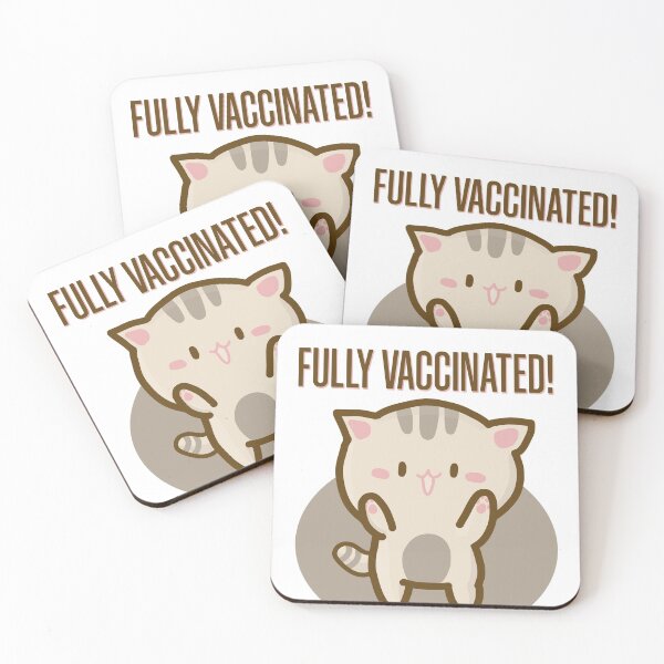 Item preview, Fully Vaccinated! Happy Cute Funny Vaxxed Cat designed and sold by AmethystShop.