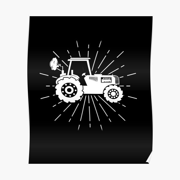 Tractor with sunhine Poster