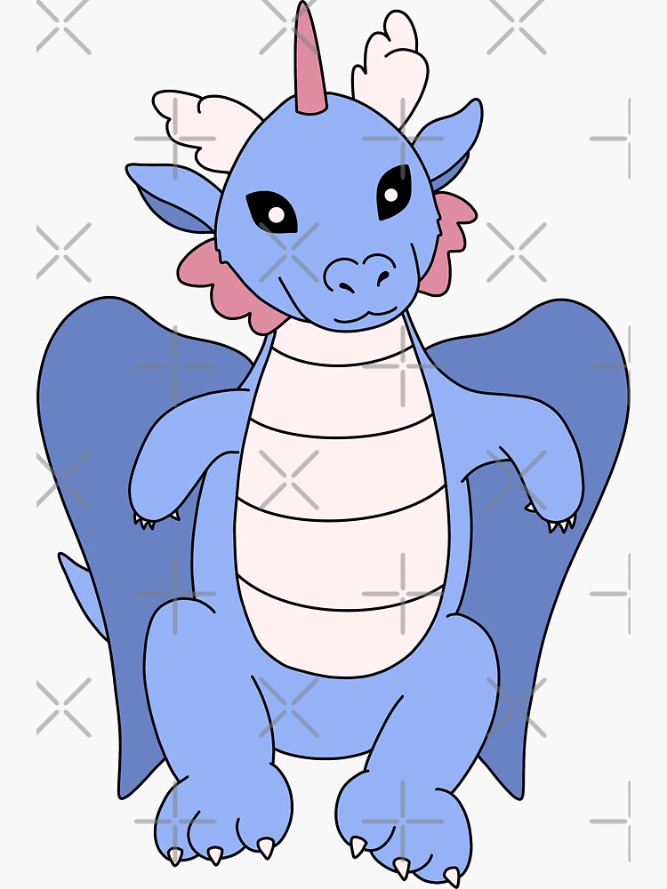 Lovely writer - Mung gui baby dragon (Blue)