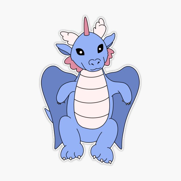 Lovely writer - Mung gui baby dragon (Blue) | Sticker