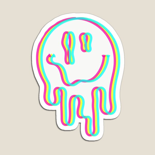 Item preview, Neon Droopy Smiley Face designed and sold by VintagePrintz.