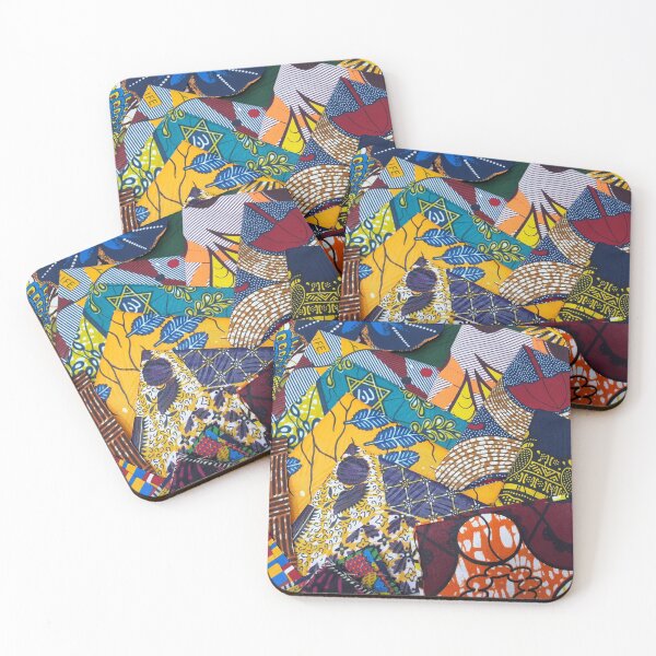 Item preview, African Fabric Patchwork Collage Art Patterns [#231] designed and sold by AfriStyleUK.