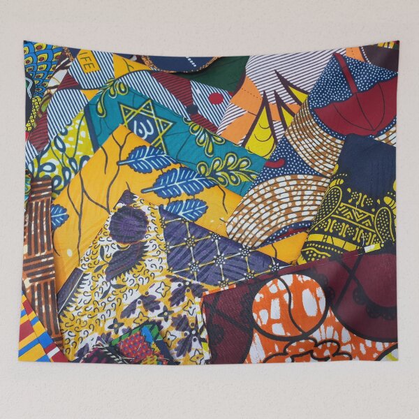 Item preview, African Fabric Patchwork Collage Art Patterns [#231] designed and sold by AfriStyleUK.