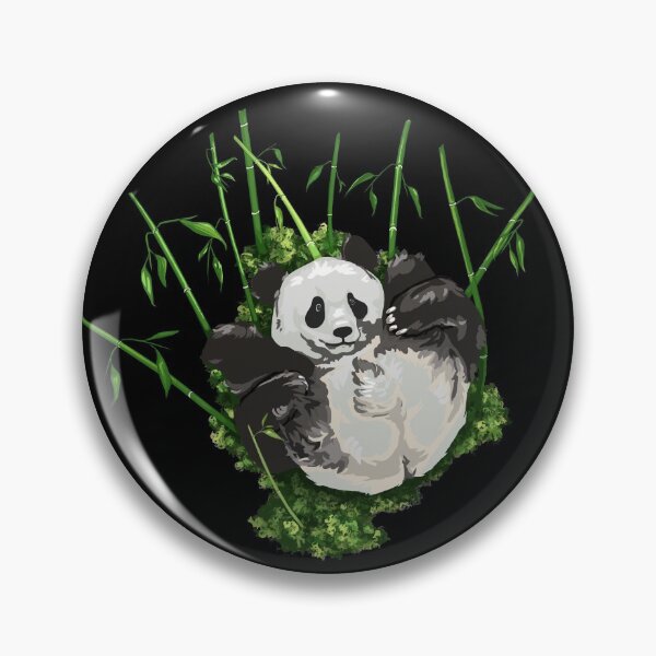 Item preview, Panda's butt with bamboo, small print black edition designed and sold by bye-then.