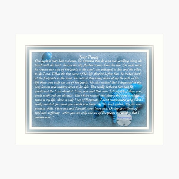 Footprints dedicated to Sarni Art Print
