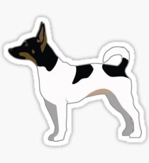 Rat Terrier Basic Breed Silhouette Illustration Sticker