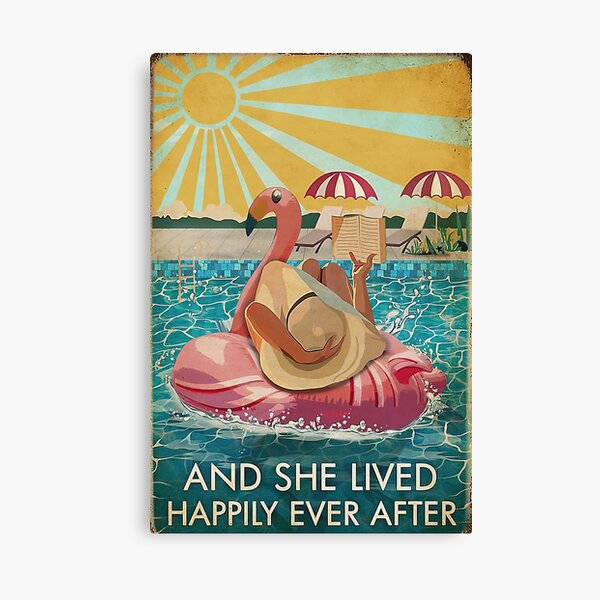 Item preview, Flamingo And She Lived Happily Ever After Book - Girl Reading Book On Beach designed and sold by Stewar-ArtCool.