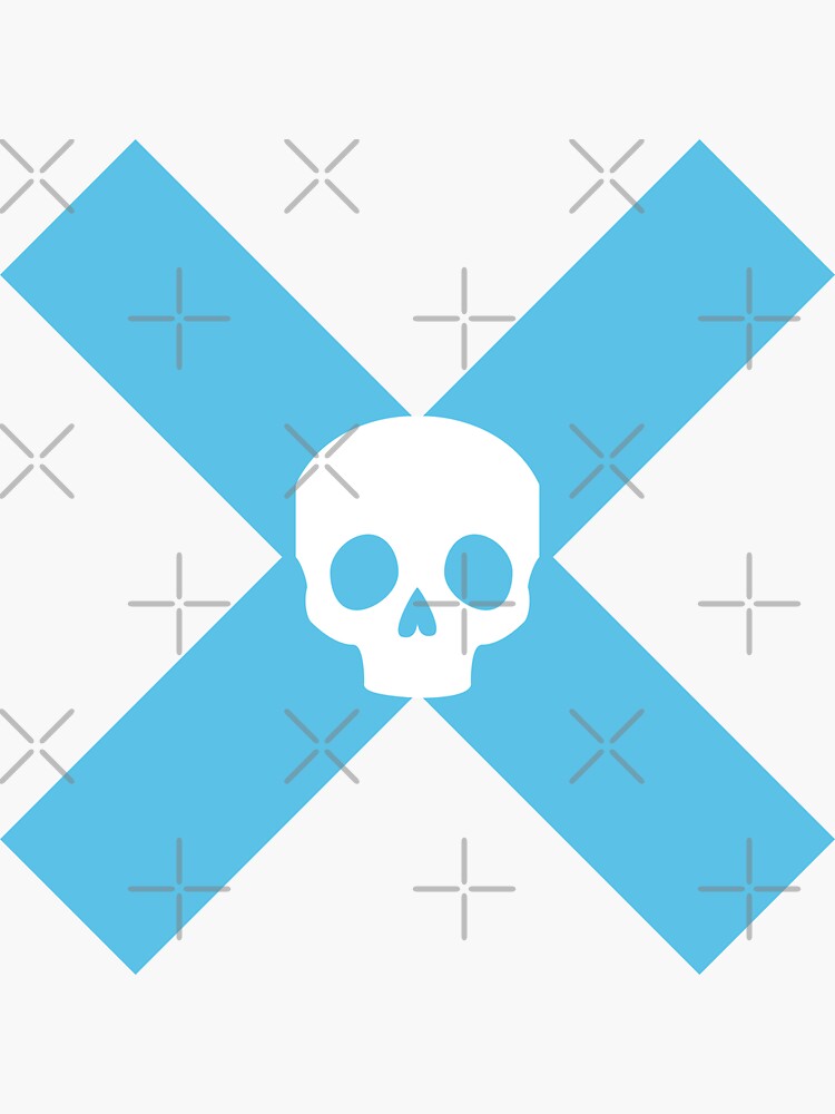 Love Death And Robots Crossbones Zima Blue Sticker For Sale By Posterpartyco Redbubble 6000