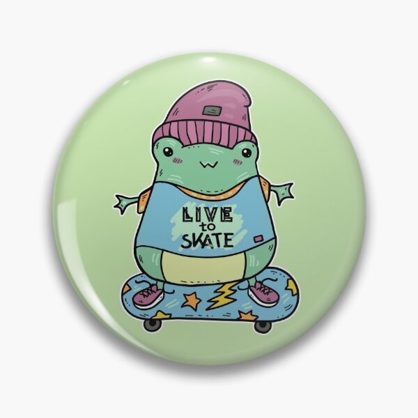 Item preview, Froggy Live to Skate Skater - Sage Green designed and sold by GrimButterfly.