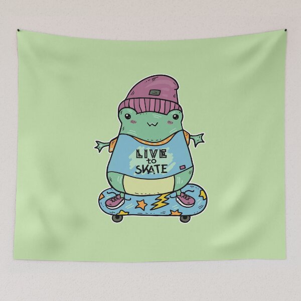 Item preview, Froggy Live to Skate Skater - Sage Green designed and sold by GrimButterfly.