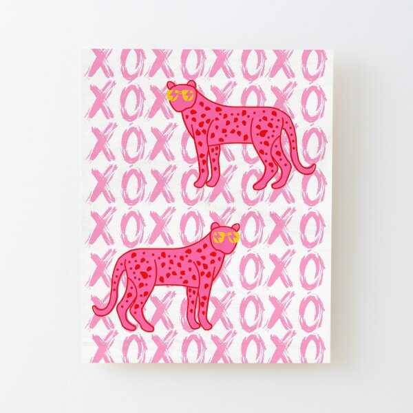 cheetah xoxo Wood Mounted Print