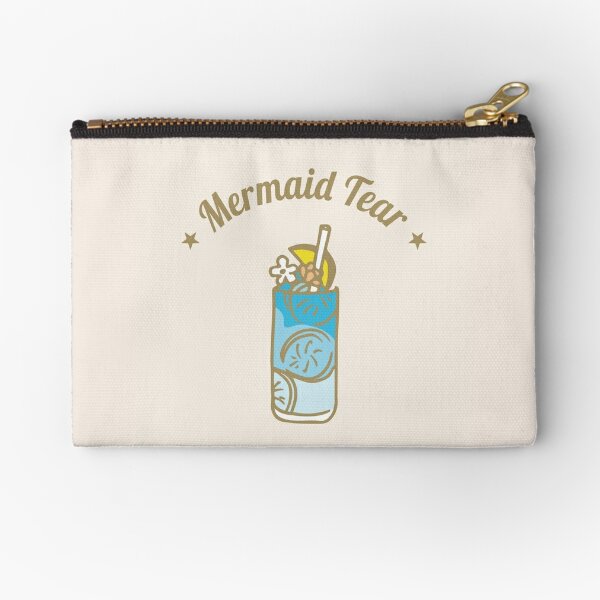 Mermaid Tear- Blue Cocktail  Zipper Pouch