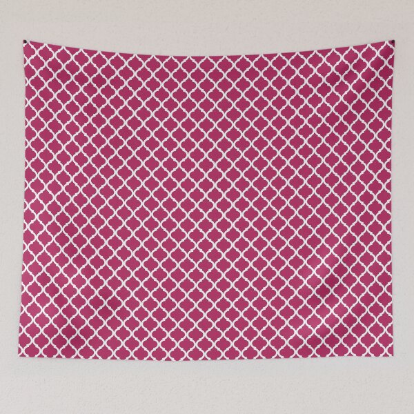Item preview, Mulberry plain background and white art deco pattern designed and sold by Brontorino.