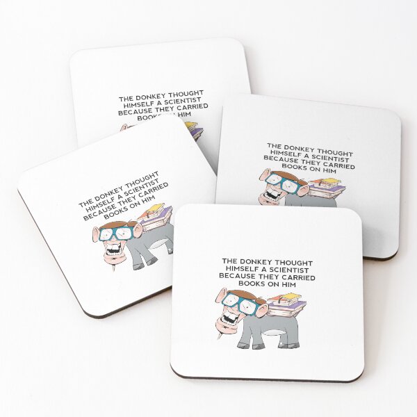Item preview, The donkey thought himself a scientist because they carried books on him for gift designed and sold by marianna cotaru.