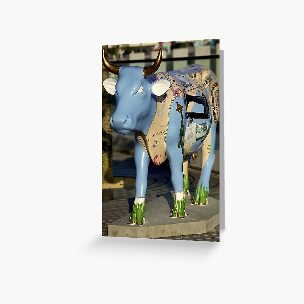 Cow Parade - Shirt Factory Horn, Derry Greeting Card