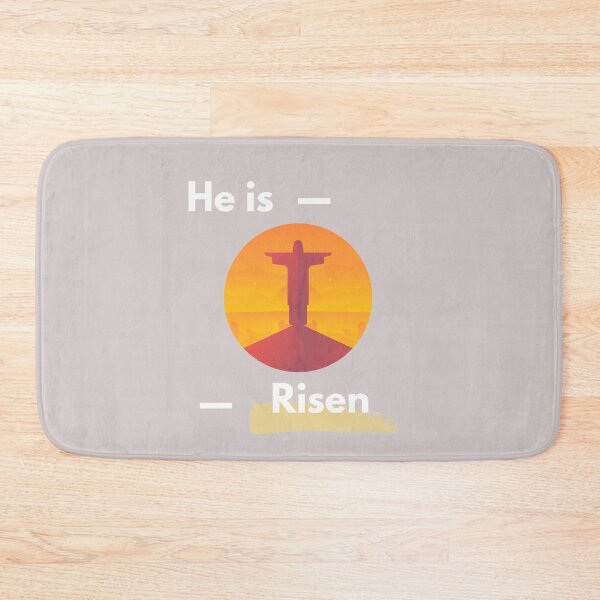 Item preview, He is risen Jesus redeemer Cristo Redentor designed and sold by missionbear.