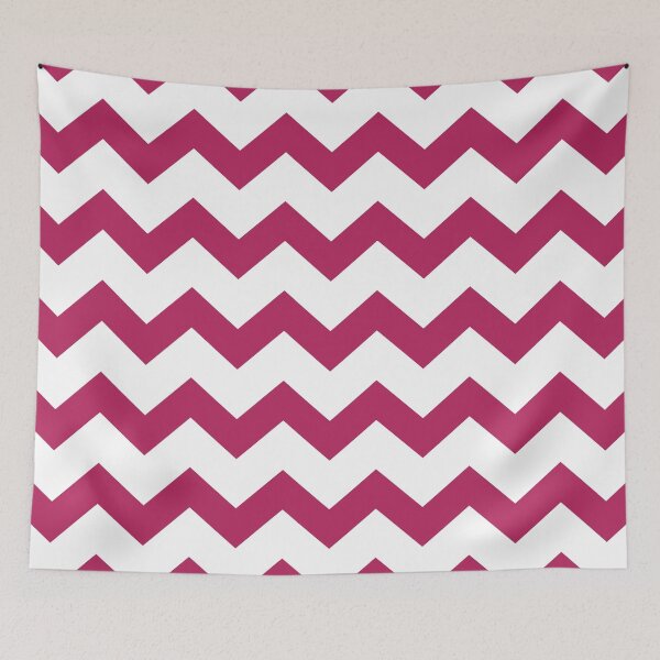 Item preview, Mulberry plain background with white geometric zig zag pattern designed and sold by Brontorino.