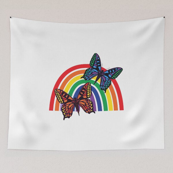 Item preview, Gay Pride Butterfly Rainbow Graphic / Butterflies LGBTQ Flag design designed and sold by CreatedByHeidi.