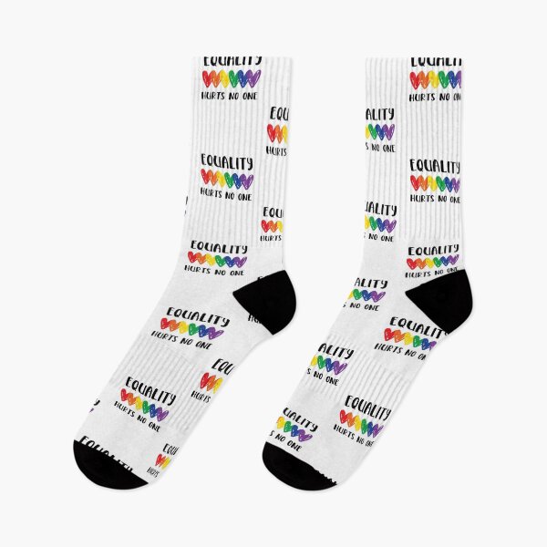 Item preview, Gay Pride Equality Hurts No One Saying / LGBTQ Rights Flag design designed and sold by CreatedByHeidi.