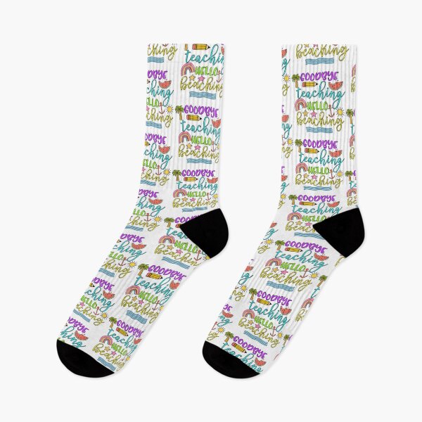 Item preview, Goodbye Teaching Hello Beaching - Happy Last Day of School designed and sold by younghopes.