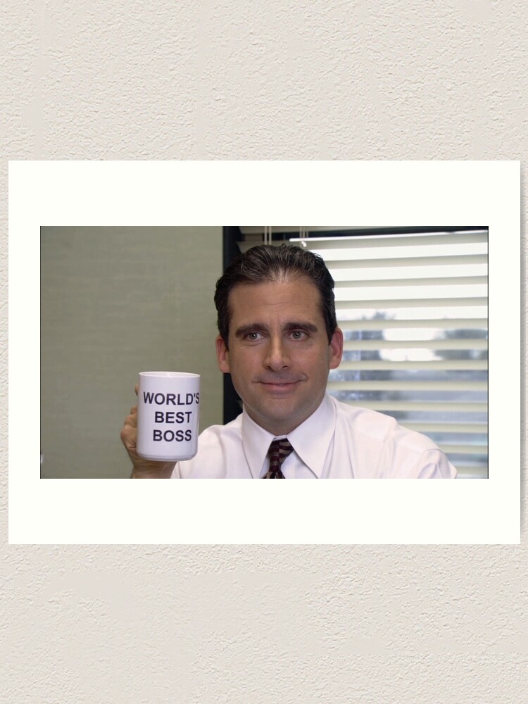 "The Office Michael Scott World Best Boss" Art Print for Sale by