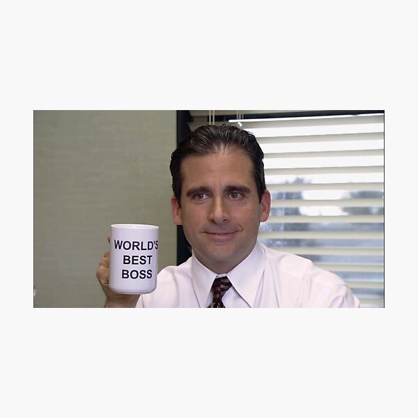 "The Office Michael Scott World Best Boss" Photographic Print for