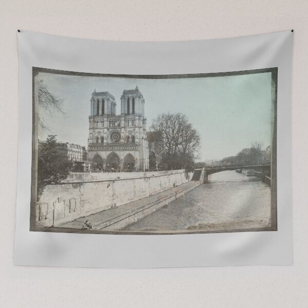 Item preview, Notre Dame Cathedral View from the River Seine, Paris, France - Distressed Photograph designed and sold by Retro Art Factory.