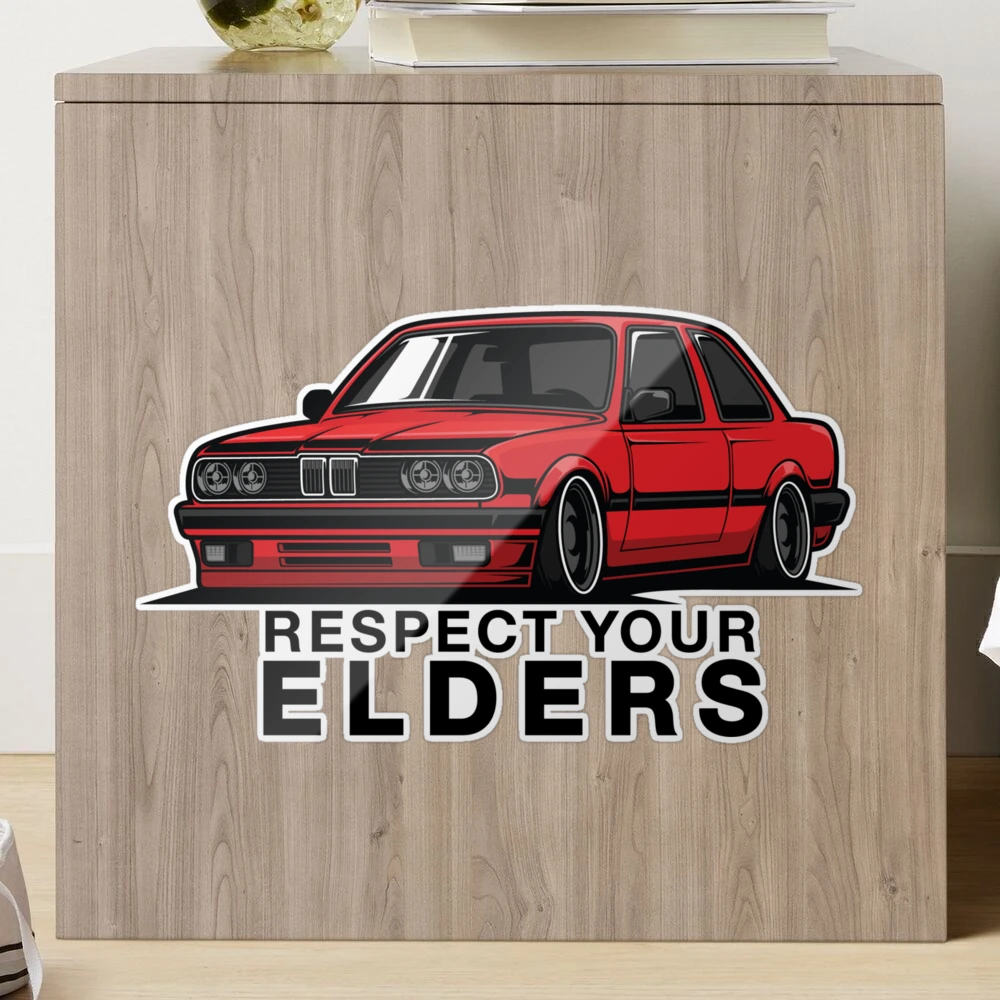 BMW Respect Your Elders window sticker (L) – BMW CCA Foundation