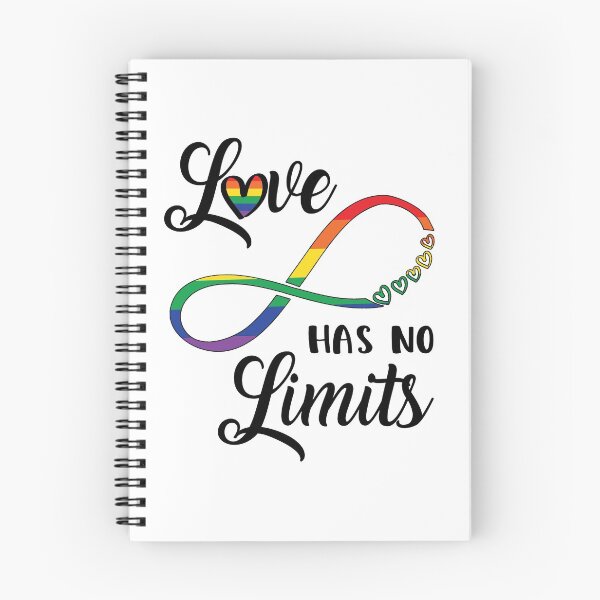 Item preview, Gay Pride Love Has No Limits Saying / Infinity LGBTQ Flag design designed and sold by CreatedByHeidi.