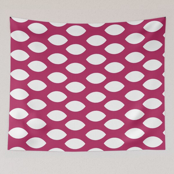 Item preview, Mulberry plain background and white art deco pattern designed and sold by Brontorino.