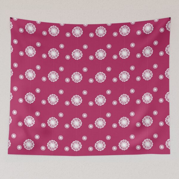 Item preview, Mulberry plain background and white art deco pattern designed and sold by Brontorino.