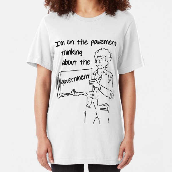 Classic music verses: Dylan on the pavement Slim Fit T-Shirt