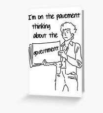 Classic music verses: Dylan on the pavement Greeting Card