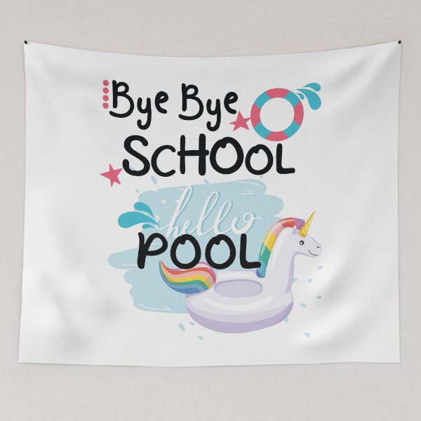 Item preview,  Bye Bye School Hello Pool Summer Student Funny Teacher unicorn  designed and sold by zaki ⭐⭐⭐⭐⭐.