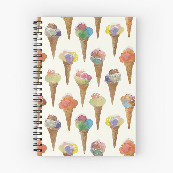 Item preview, Gelato ice cream vanilla watercolor painted pattern designed and sold by Leanne  Nowell.
