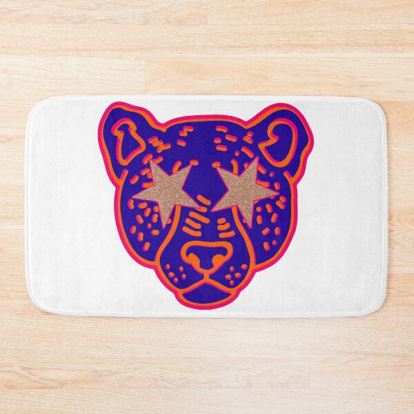 Item preview, star eye cheetah - navy and orange designed and sold by Julia Santos.