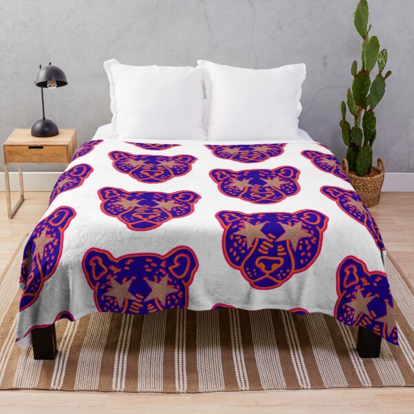 Item preview, star eye cheetah - navy and orange designed and sold by Julia Santos.