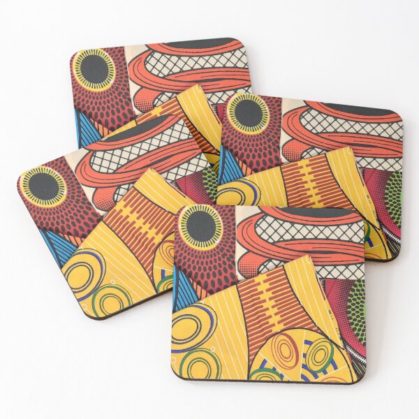 Item preview, African Fabric Patchwork Collage Art Patterns [#233] designed and sold by AfriStyleUK.