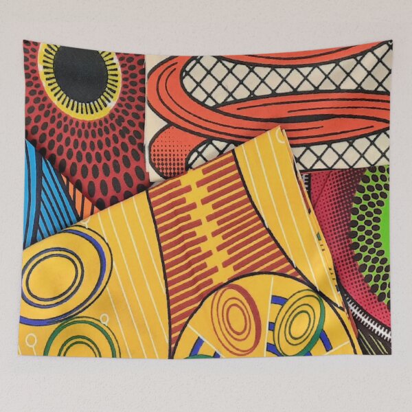 Item preview, African Fabric Patchwork Collage Art Patterns [#233] designed and sold by AfriStyleUK.