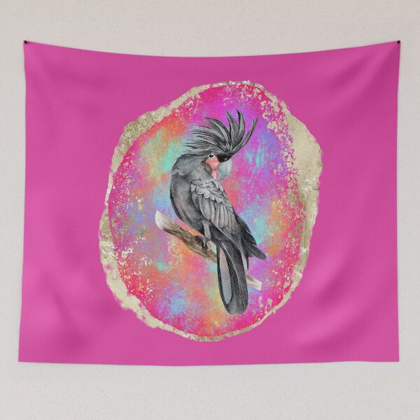 Item preview, Palm Parrot On Opal Gold Background designed and sold by MottoDigging.