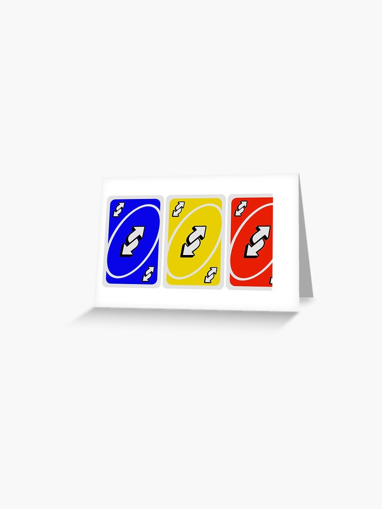 Blue Uno Reverse Card | Greeting Card