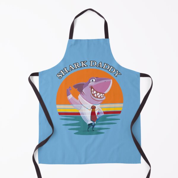 Item preview, Shark Daddy Retro Sunset Smiling Shark designed and sold by KeysTreasures.