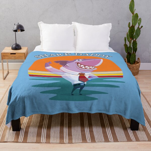 Item preview, Shark Daddy Retro Sunset Smiling Shark designed and sold by KeysTreasures.