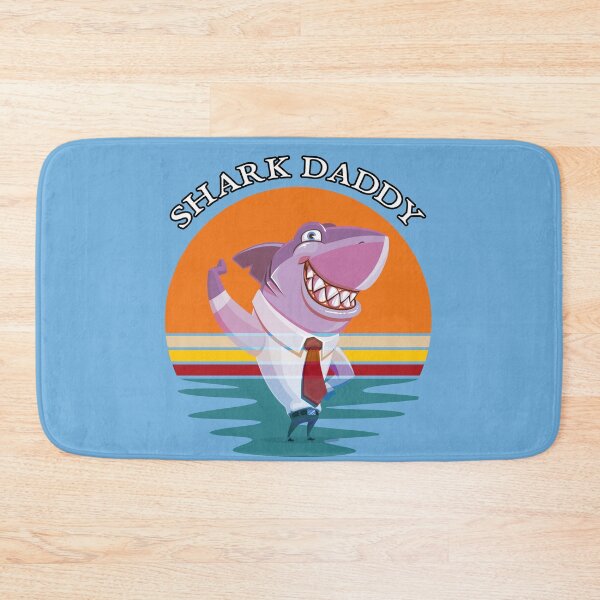 Item preview, Shark Daddy Retro Sunset Smiling Shark designed and sold by KeysTreasures.