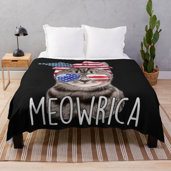 Item preview, 4th of July Funny Cat Meowica  designed and sold by ImrulAhsan.