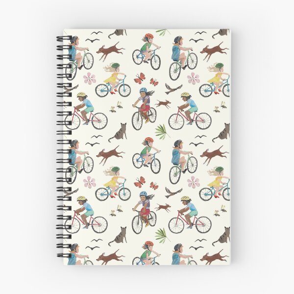 Item preview, kids bike bicycle surface pattern watercolour designed and sold by Leanne  Nowell.