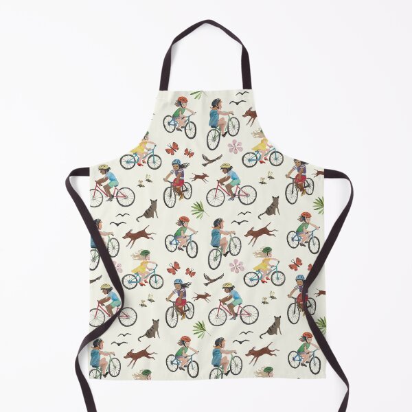 Item preview, kids bike bicycle surface pattern watercolour designed and sold by Leanne Nowell.