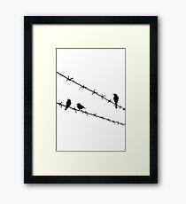 raven wire mesh Framed Print