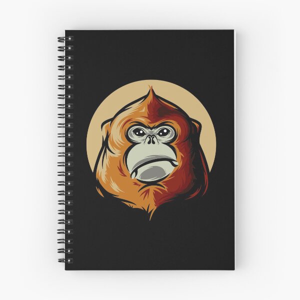 Aperçu de l'œuvre Singe au nez retroussé doré créée et vendue par Teeleo.
