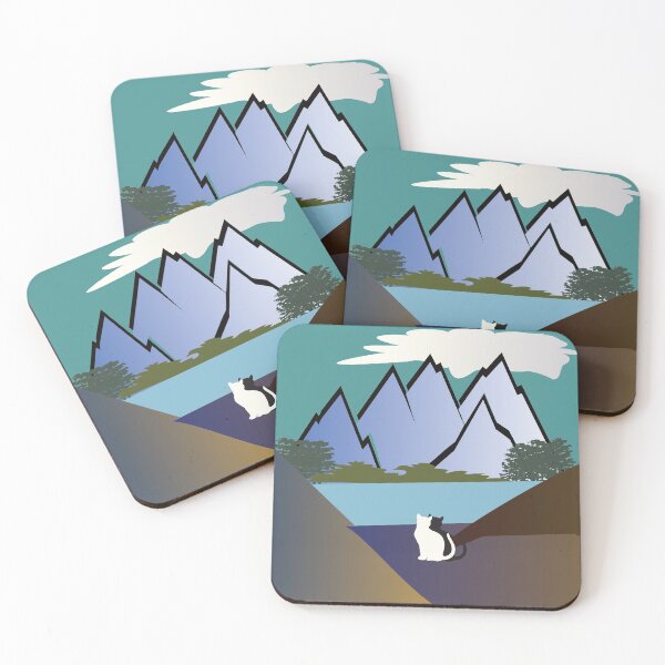 Item preview, Black and White Cats Mountain View designed and sold by alayal57.